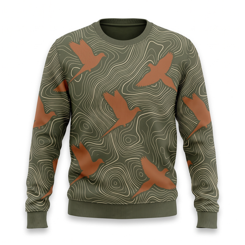 Dove Hunting Topographic Sweatshirt | Mourning Dove Camo Sweatshirt | Dove Hunter Gift