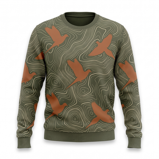 Dove Hunting Topographic Sweatshirt | Mourning Dove Camo Sweatshirt | Dove Hunter Gift