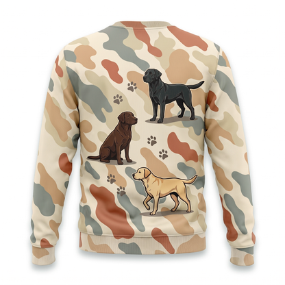 Labrador Retriever Camo Sweatshirt | Black Chocolate Yellow Lab Dog Lover Gift