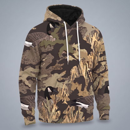 Honker Camo Hunting Hoodie - Fleece-Lined Pullover