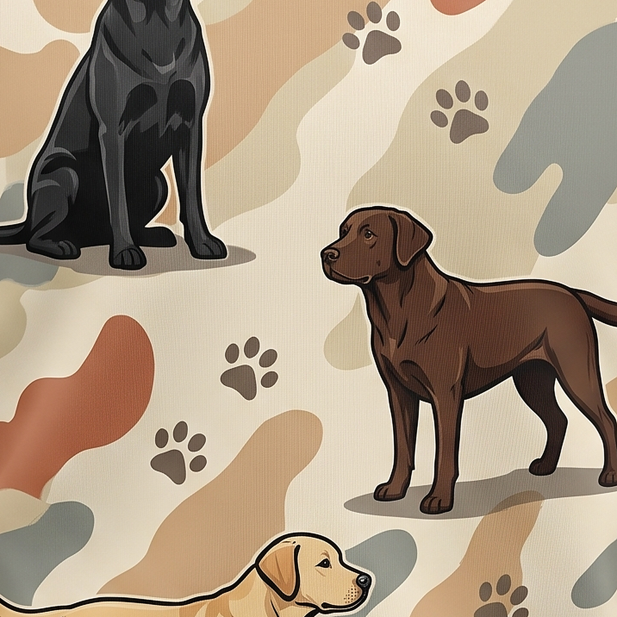 Labrador Retriever Camo Sweatshirt | Black Chocolate Yellow Lab Dog Lover Gift