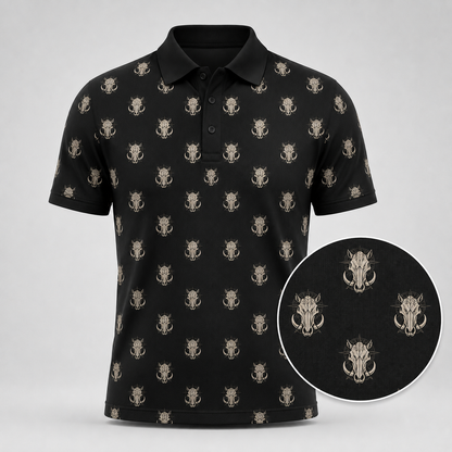 Wild Boar Hunting Polo Shirt for Men – Feral Pig Print, Gift for Aussie Hog Hunters