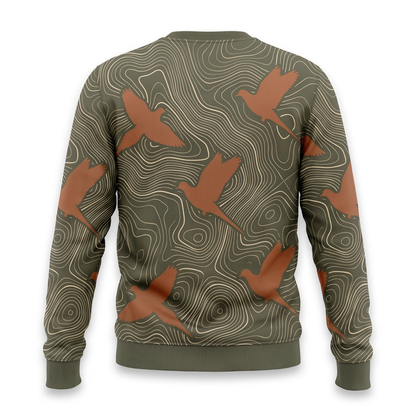 Dove Hunting Topographic Sweatshirt | Mourning Dove Camo Sweatshirt | Dove Hunter Gift