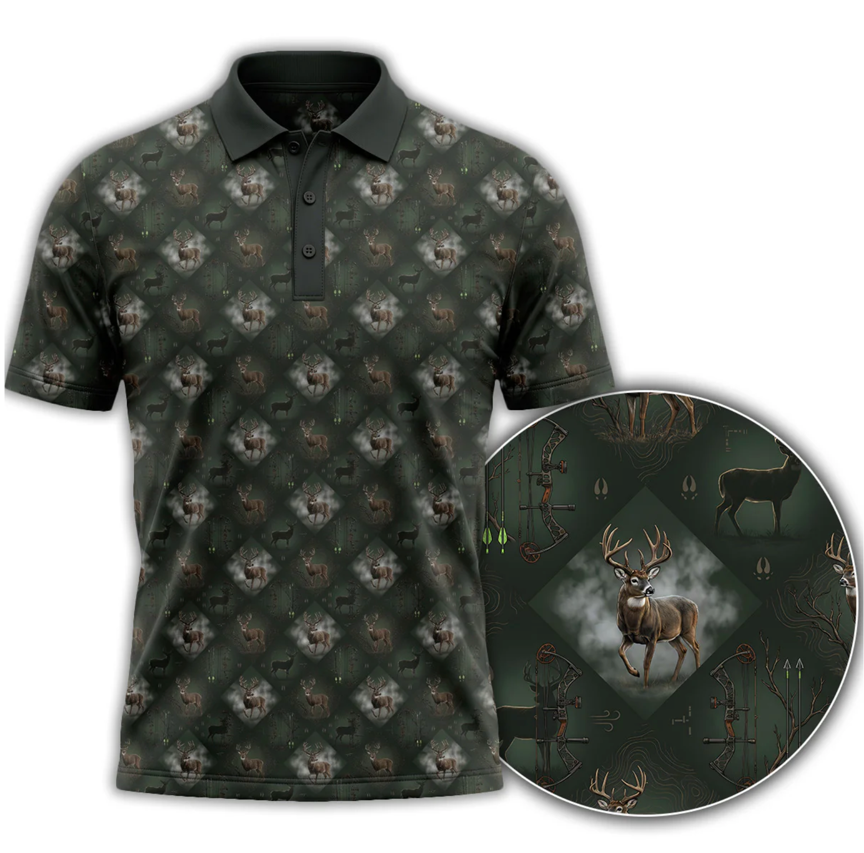 Deer Hunting - Polo Shirt HD02