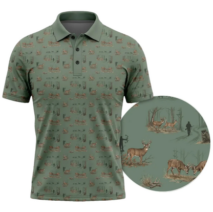 Deer Hunting - Polo Shirt HD02
