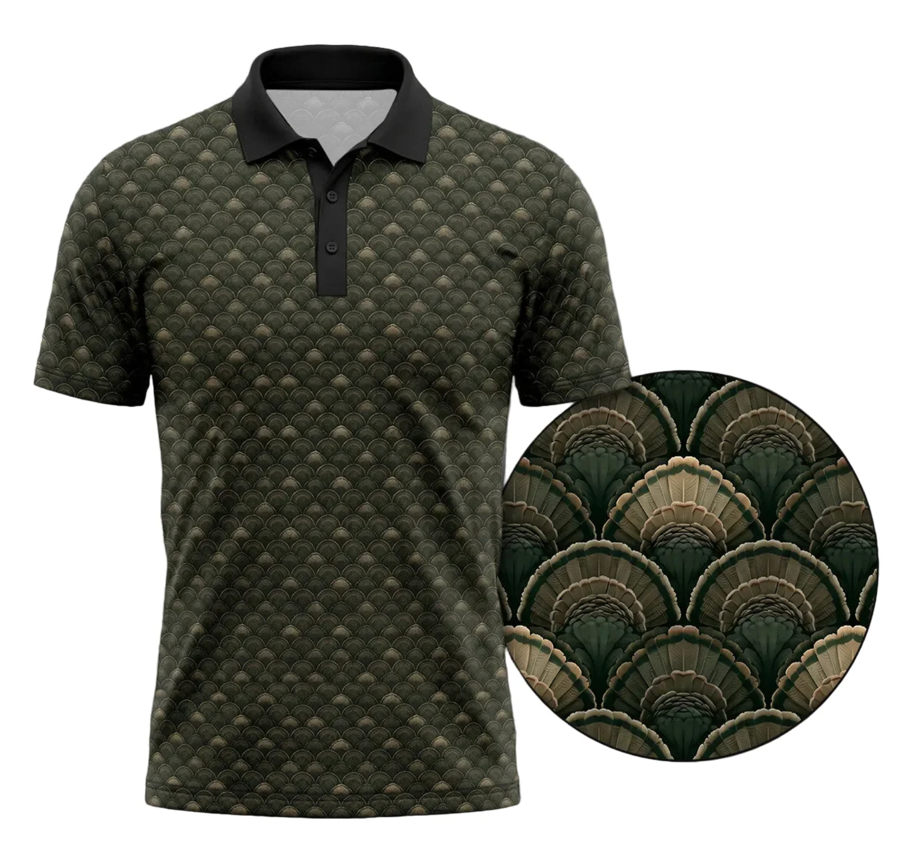 Be Still Psalm 46:10 Polo Shirt for Men – Christian Turkey Hunting Faith Gift