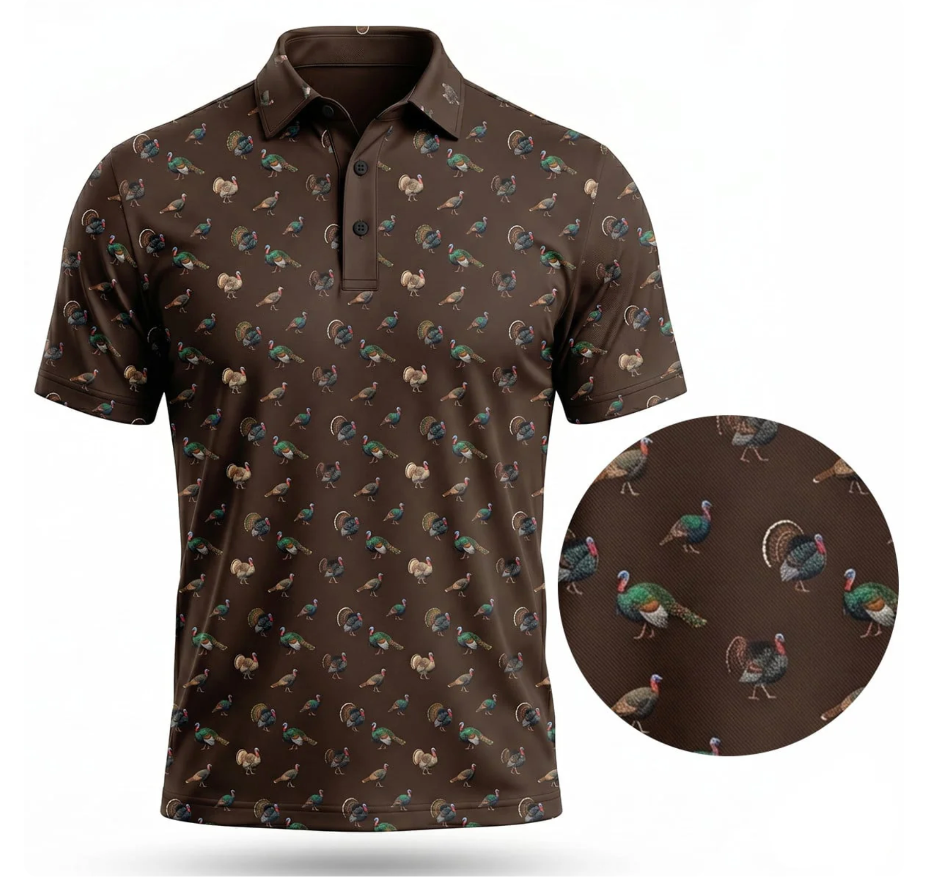Be Still Psalm 46:10 Polo Shirt for Men – Christian Turkey Hunting Faith Gift