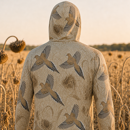 Mourning Dove & Sunflower Camo UPF 50+ Performance Hoodie